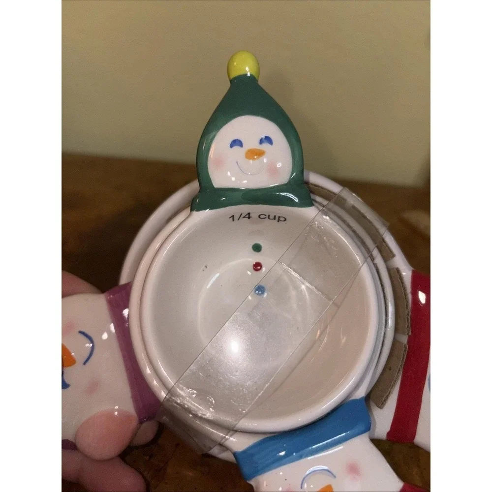 Winter Whimsey Christmas Measuring Cups Set Holiday Baking Kitchen Decor New